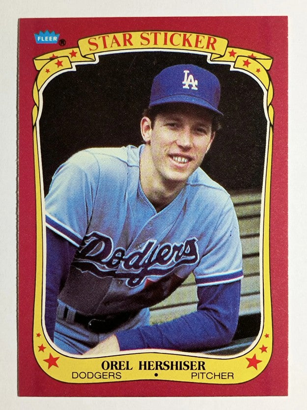 1986 Fleer Star Stickers #58 Orel Hershiser