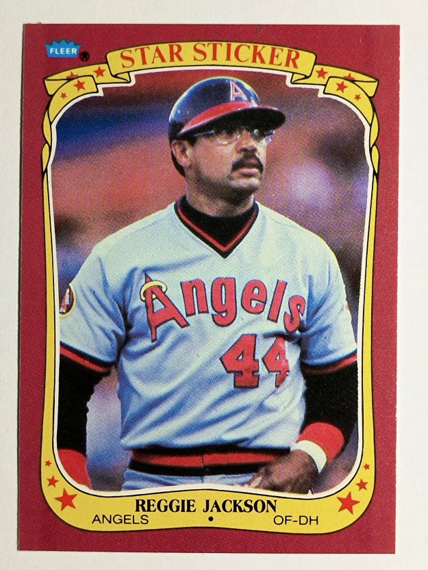 1986 Fleer Star Stickers #65 Reggie Jackson