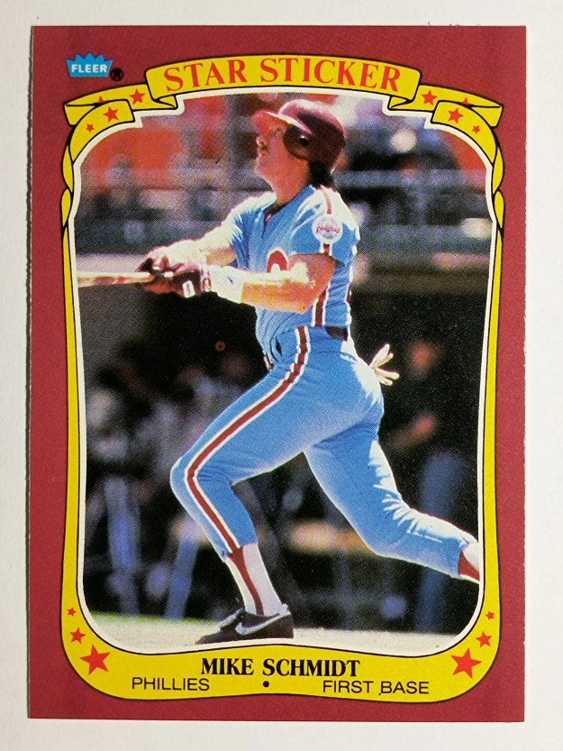 1986 Fleer Star Stickers #107 Mike Schmidt