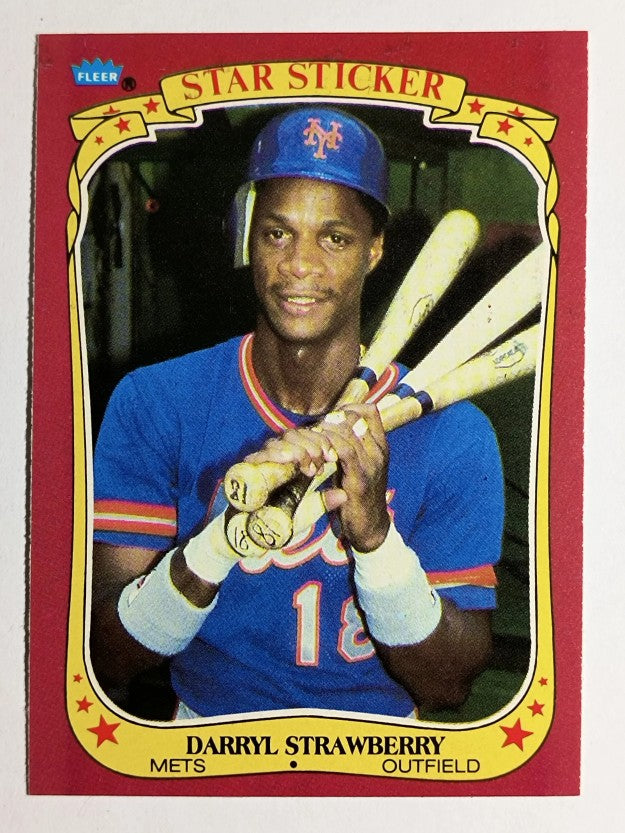 1986 Fleer Star Stickers #116 Darryl Strawberry