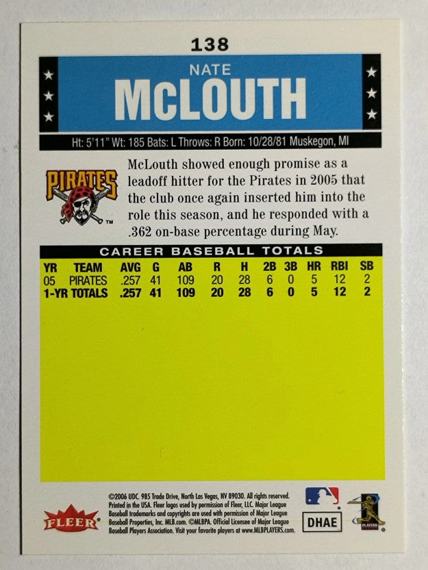 2006 Fleer Tradition #138 Nate McLouth