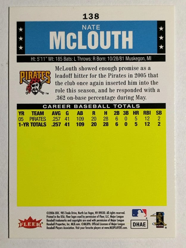 2006 Fleer Tradition #138 Nate McLouth