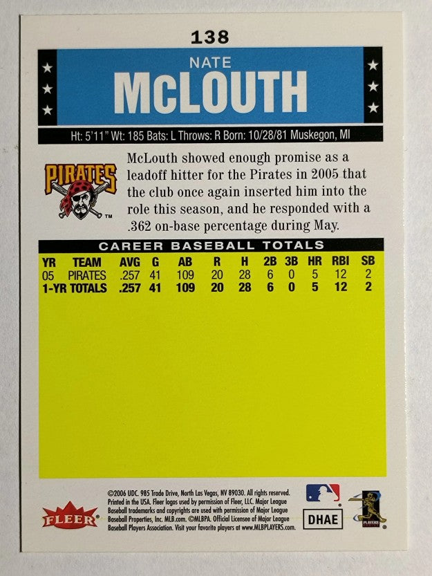 2006 Fleer Tradition #138 Nate McLouth