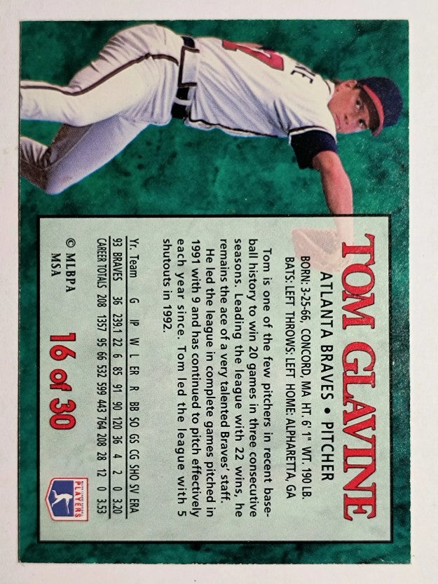 1994 Post #16 Tom Glavine