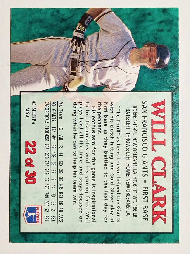 1994 Post #22 Will Clark