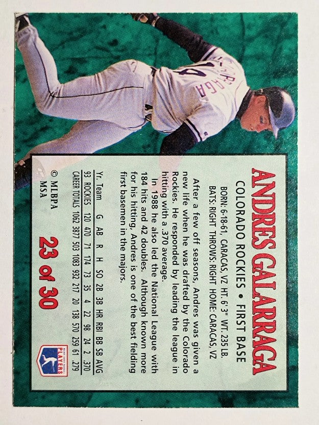 1994 Post #23 Andres Galarraga