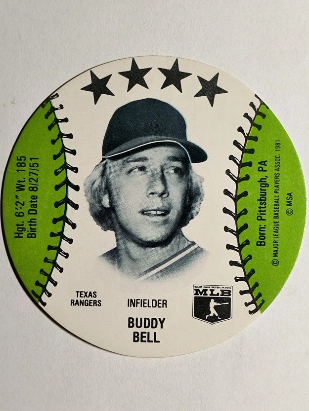 1981 MSA Mini Discs #1 Buddy Bell