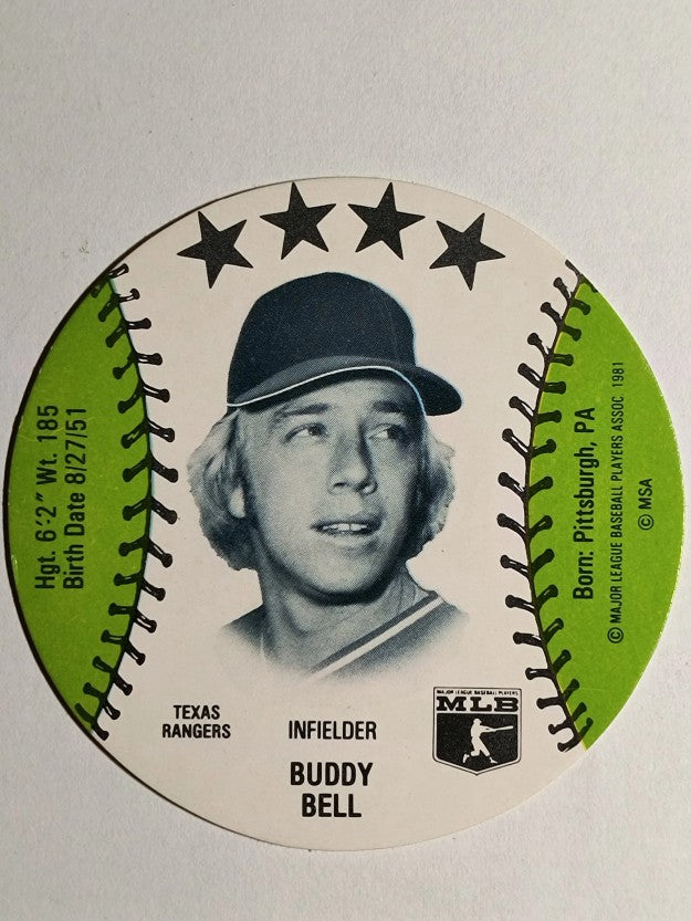 1981 MSA Mini Discs #1 Buddy Bell