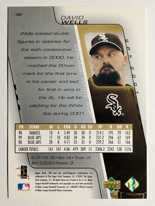 2001 SPx #36 David Wells