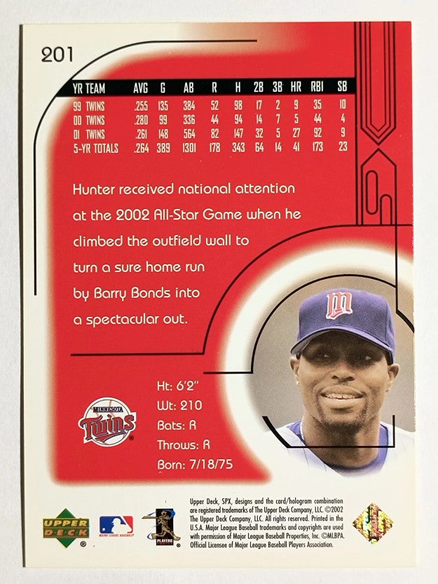 2002 SPx #201 Torii Hunter