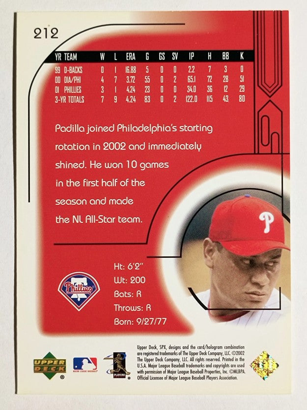2002 SPx #212 Vicente Padilla