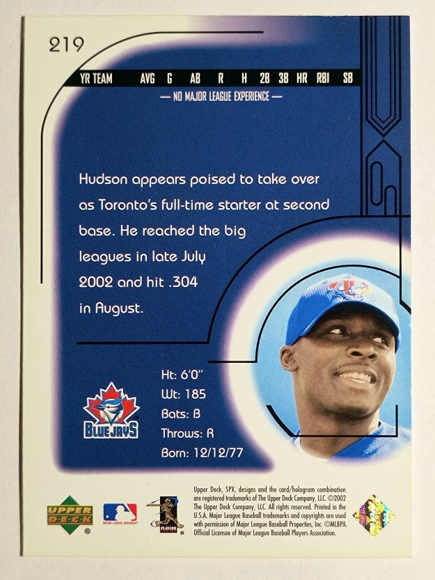 2002 SPx #219 Orlando Hudson
