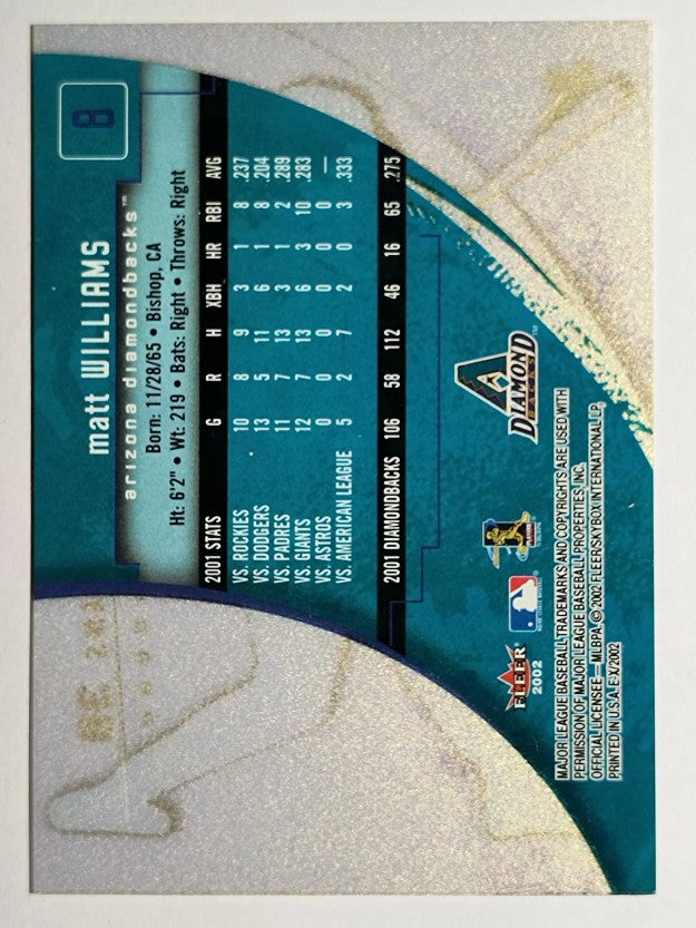 2002 E-X #8 Matt Williams