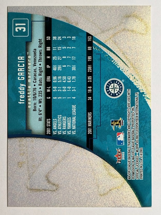 2002 E-X #31 Freddy Garcia