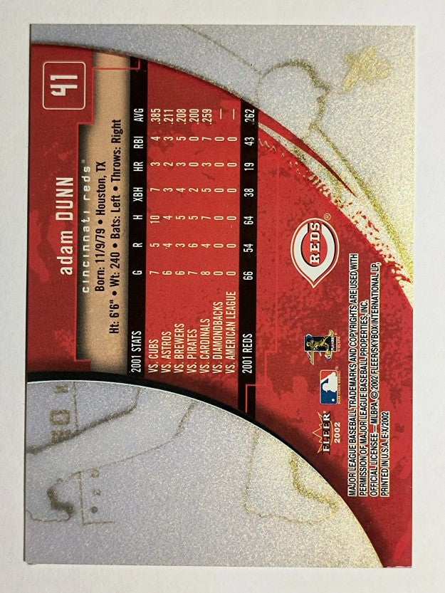 2002 E-X #41 Adam Dunn