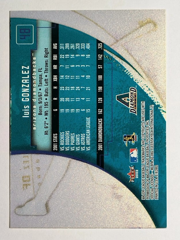 2002 E-X #48 Luis Gonzalez