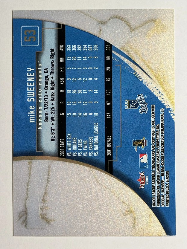 2002 E-X #53 Mike Sweeney
