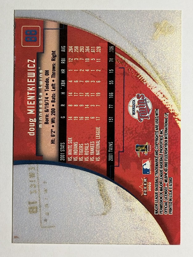2002 E-X #88 Doug Mientkiewicz