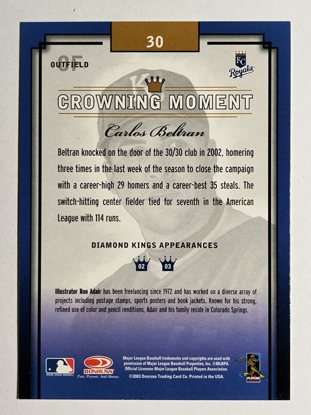 2003 Diamond Kings #30 Carlos Beltran