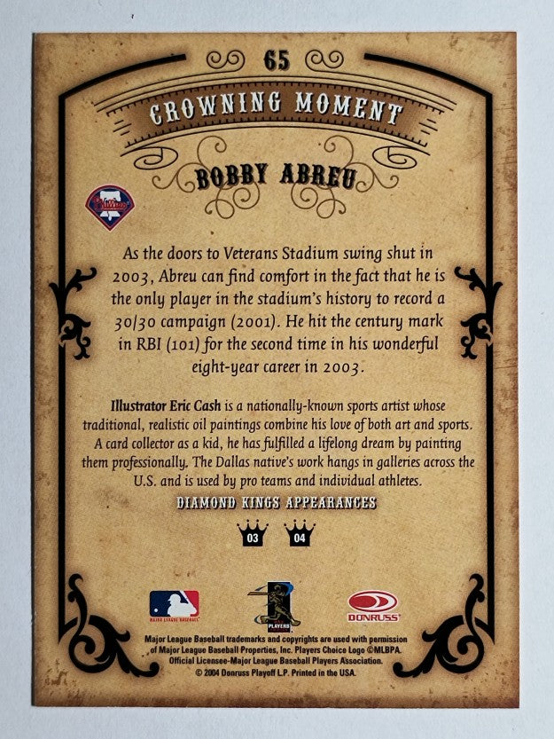 2004 Diamond Kings #65 Bob Abreu