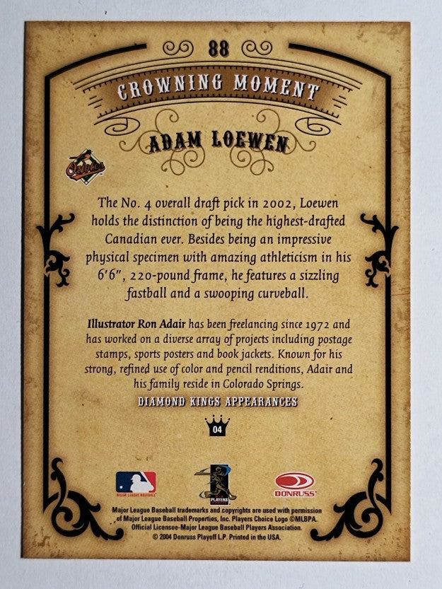 2004 Diamond Kings #88 Adam Loewen