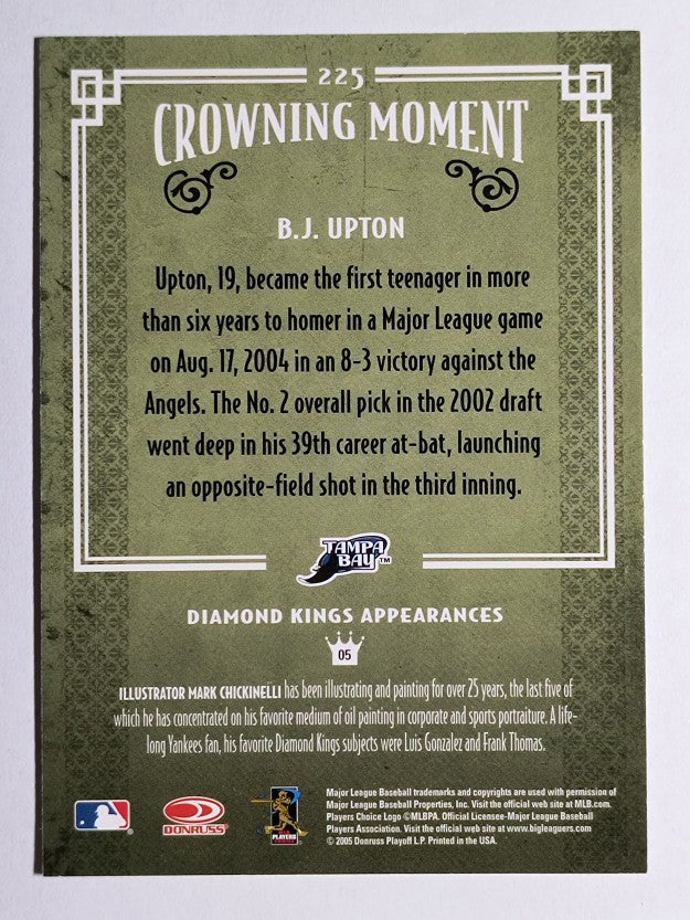 2005 Diamond Kings #225 B.J. Upton