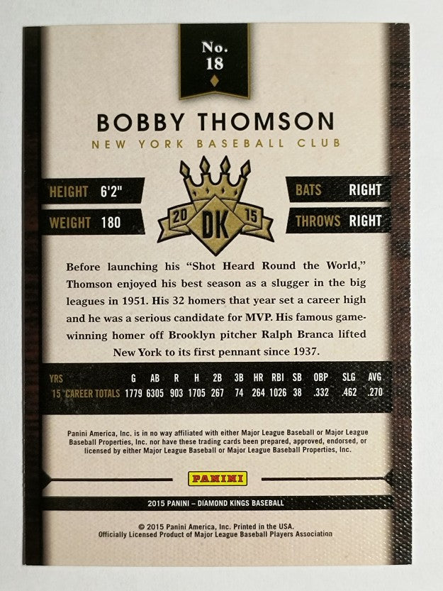2015 Diamond Kings #18 Bobby Thomson