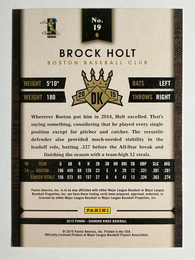 2015 Diamond Kings #19 Brock Holt