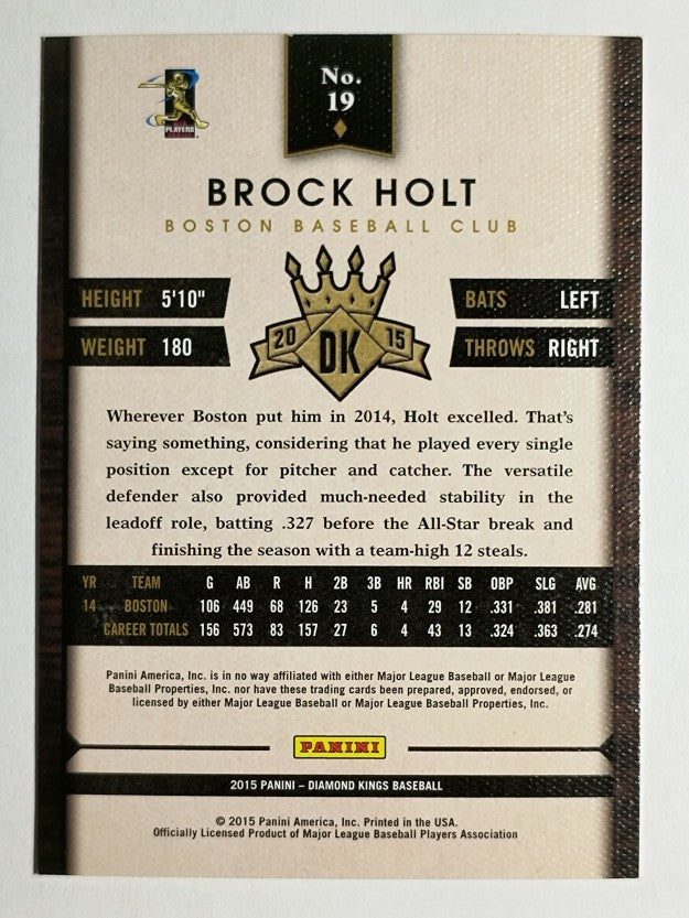 2015 Diamond Kings #19 Brock Holt