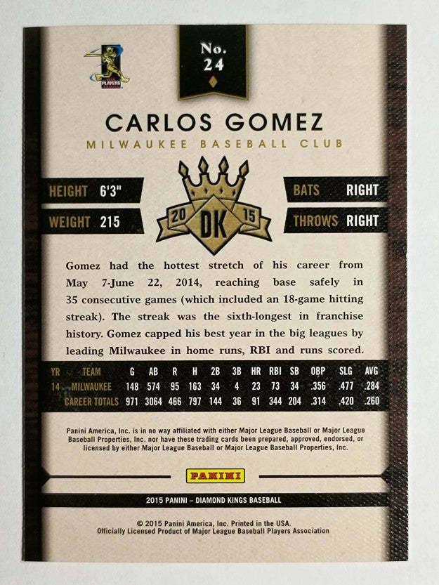 2015 Diamond Kings #24 Carlos Gomez