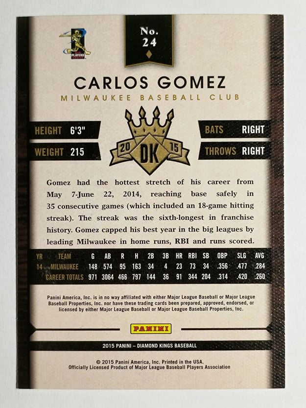 2015 Diamond Kings #24 Carlos Gomez
