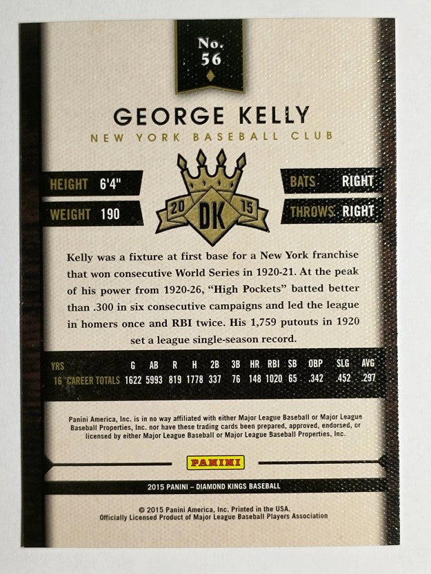 2015 Diamond Kings #56 George Kelly