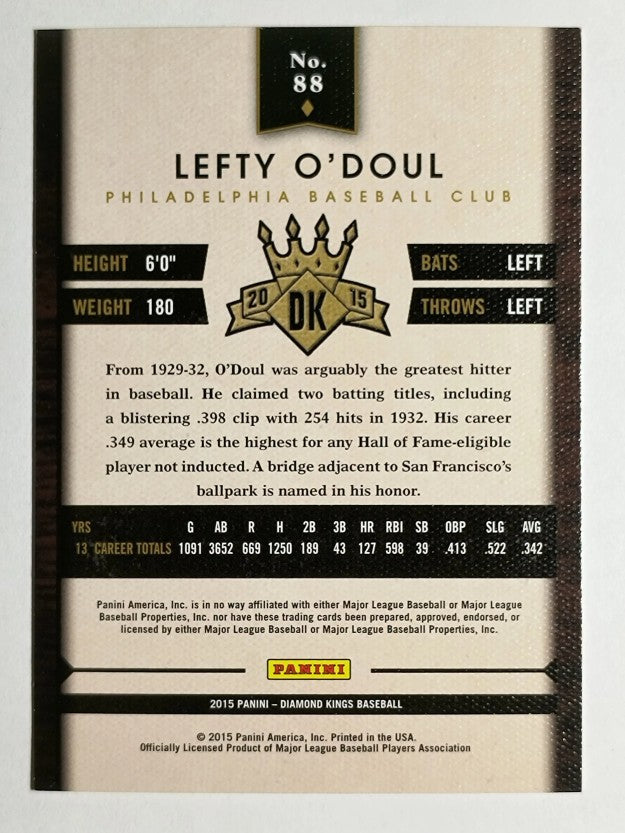 2015 Diamond Kings #88 Lefty O'Doul