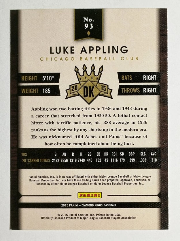 2015 Diamond Kings #93 Luke Appling