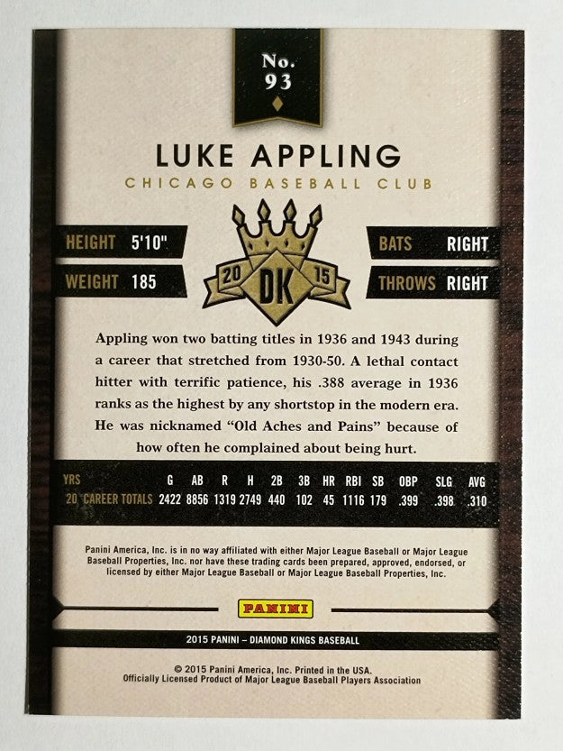 2015 Diamond Kings #93 Luke Appling