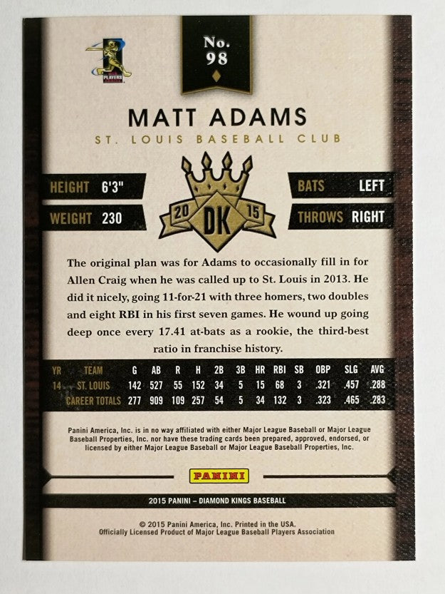 2015 Diamond Kings #98 Matt Adams