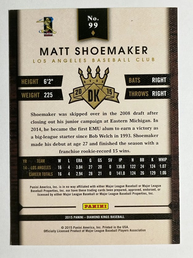2015 Diamond Kings #99 Matt Shoemaker