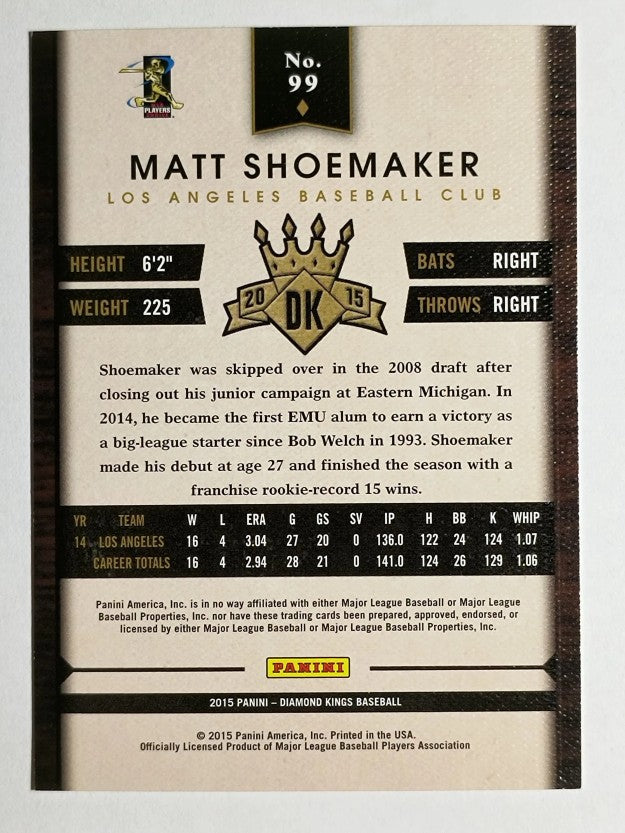 2015 Diamond Kings #99 Matt Shoemaker