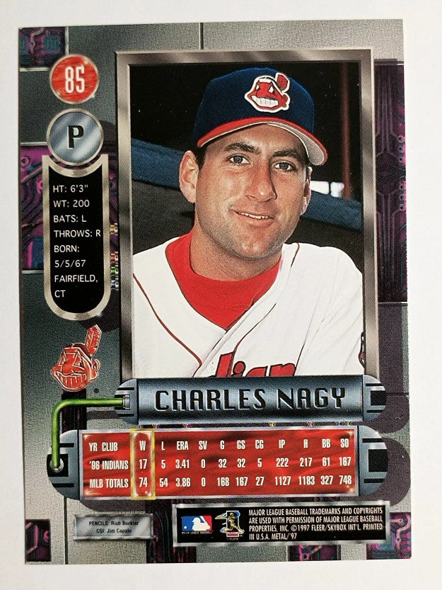 1997 Metal Universe #85 Charles Nagy