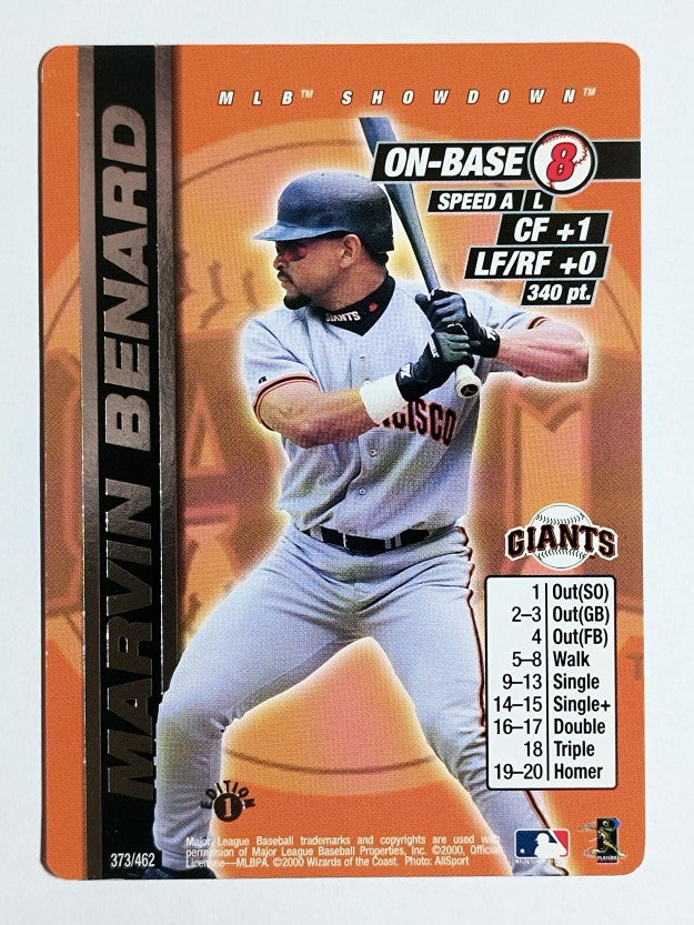 2000 MLB Showdown 1st Edition #373 Marvin Benard
