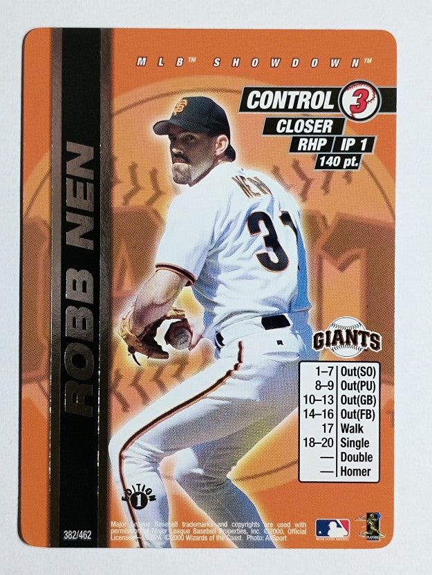 2000 MLB Showdown 1st Edition #382 Robb Nen