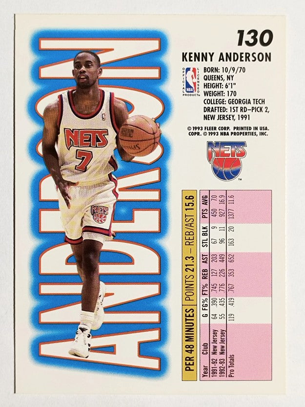 1993-94 Fleer #130 Kenny Anderson