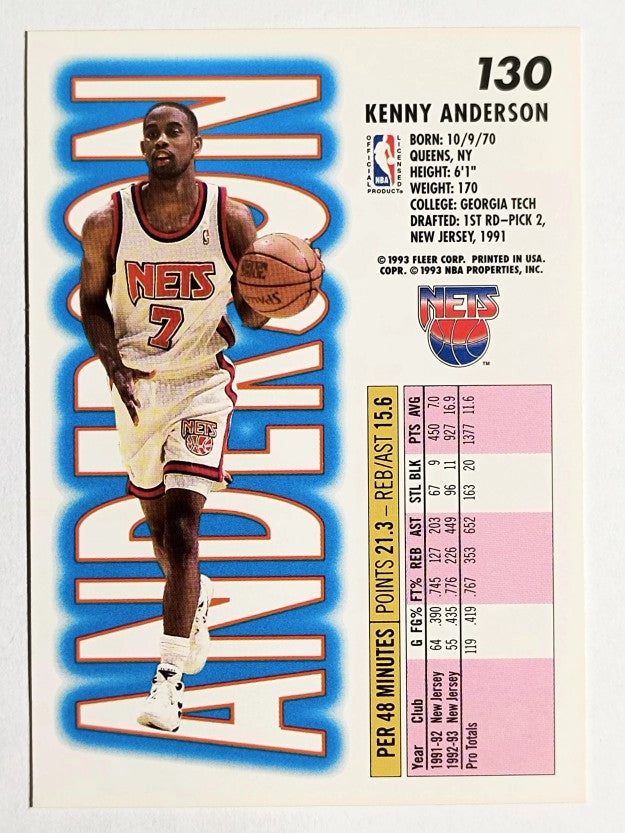 1993-94 Fleer #130 Kenny Anderson