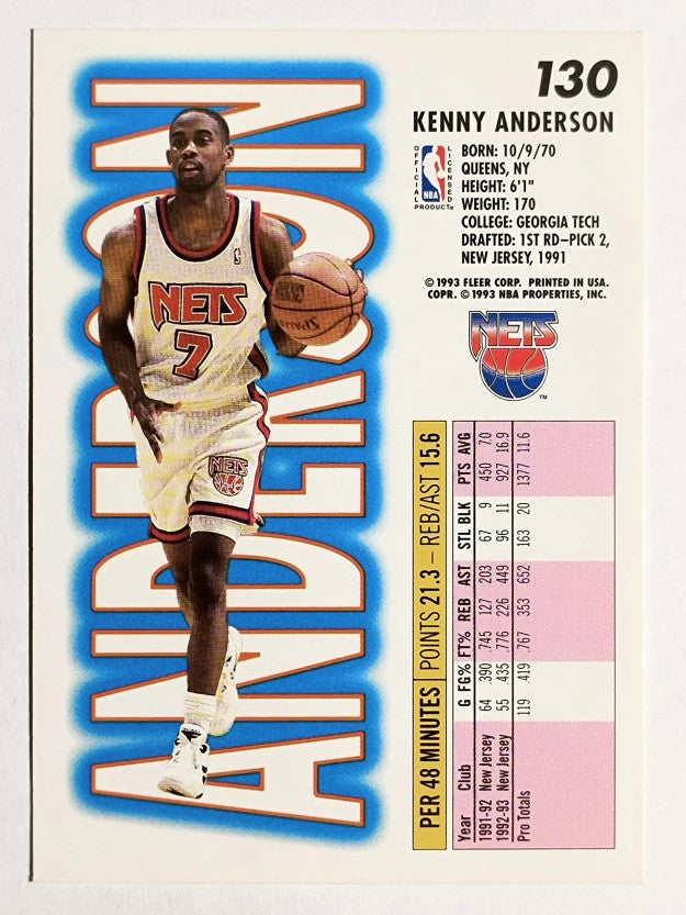 1993-94 Fleer #130 Kenny Anderson