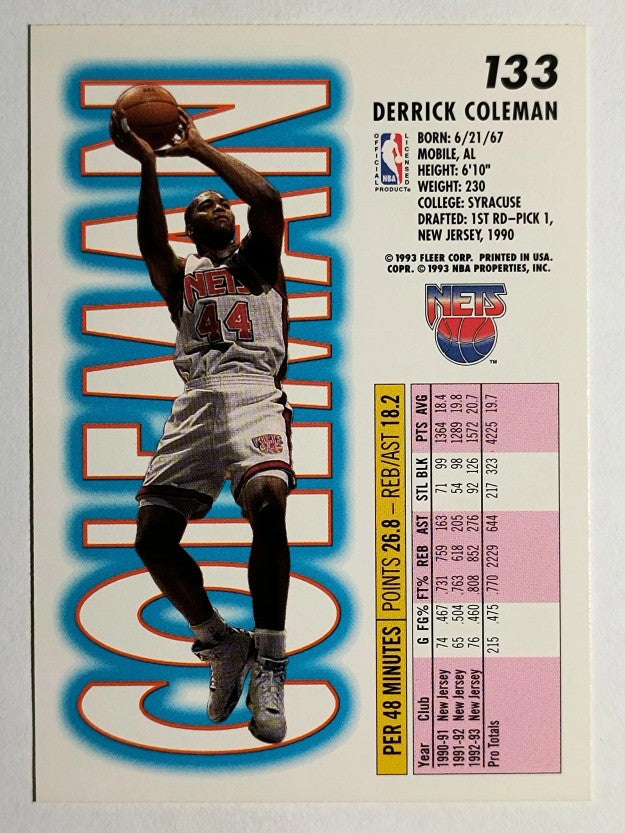 1993-94 Fleer #133 Derrick Coleman