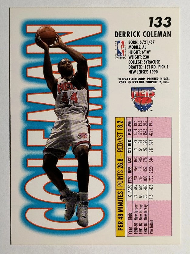1993-94 Fleer #133 Derrick Coleman