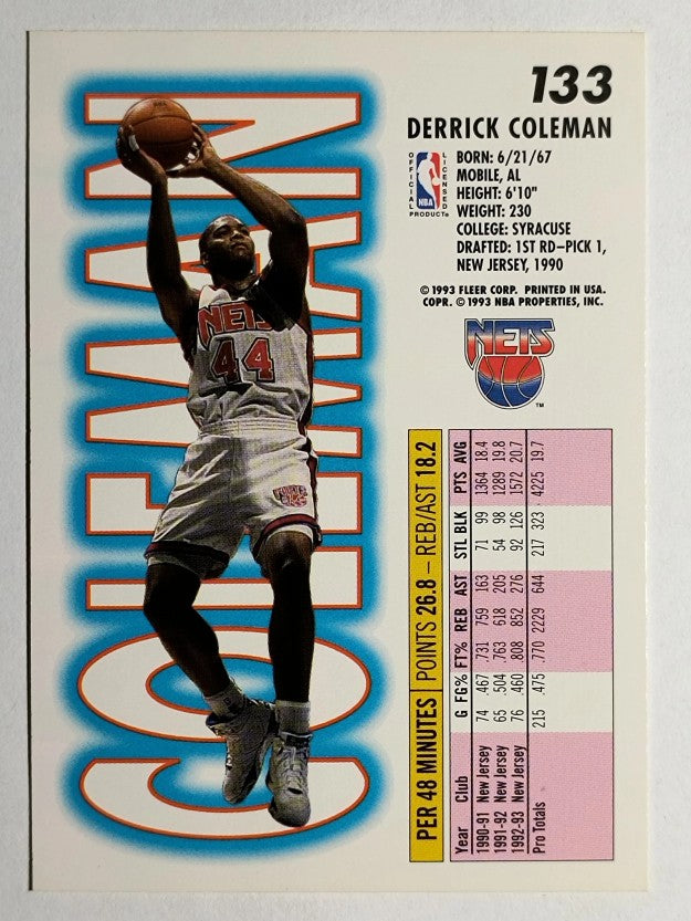 1993-94 Fleer #133 Derrick Coleman