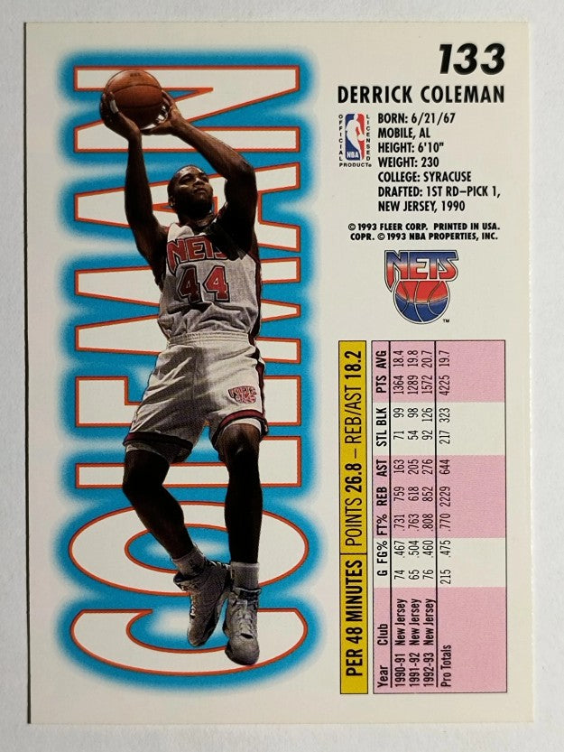 1993-94 Fleer #133 Derrick Coleman