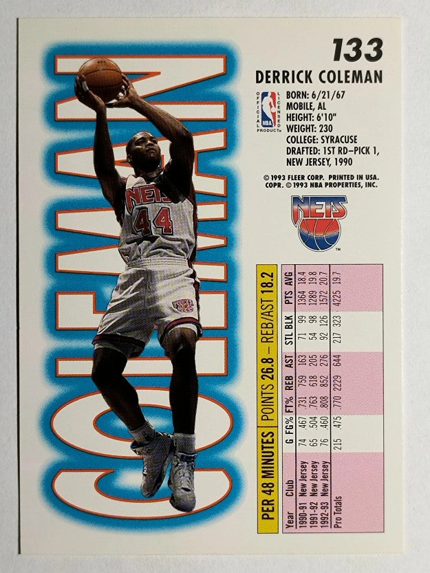 1993-94 Fleer #133 Derrick Coleman