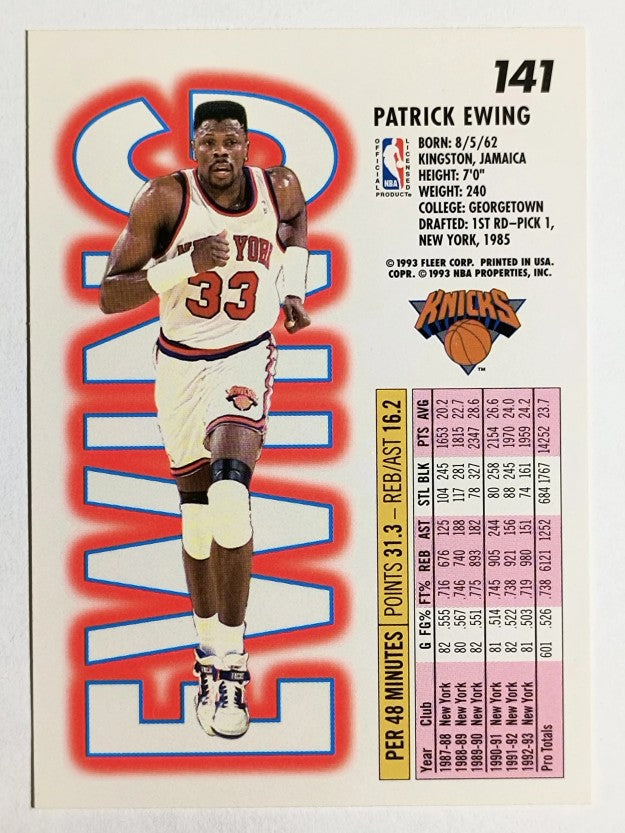 1993-94 Fleer #141 Patrick Ewing